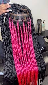 Pink Peekaboo Braids