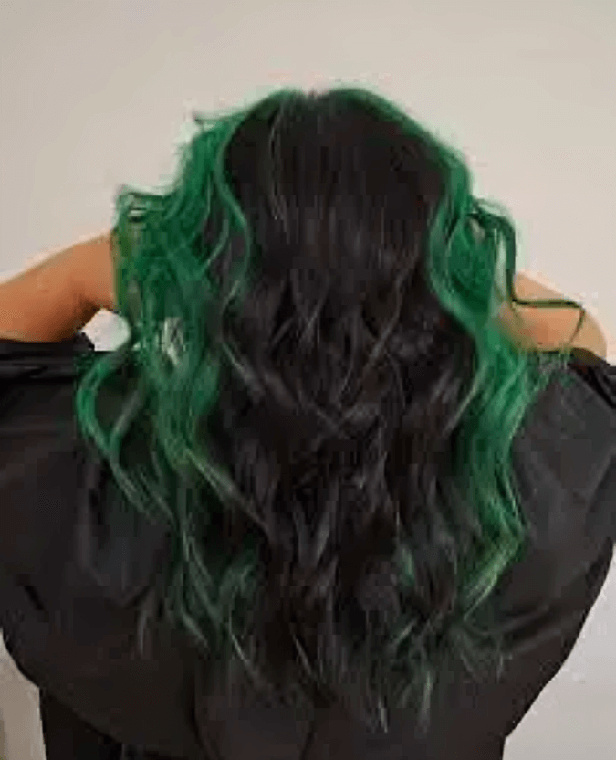 dark green ombre hair