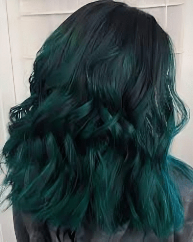 emerald green ombre hair