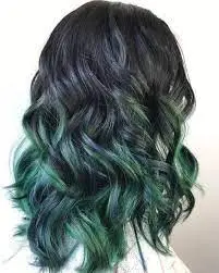 forest green ombre hair