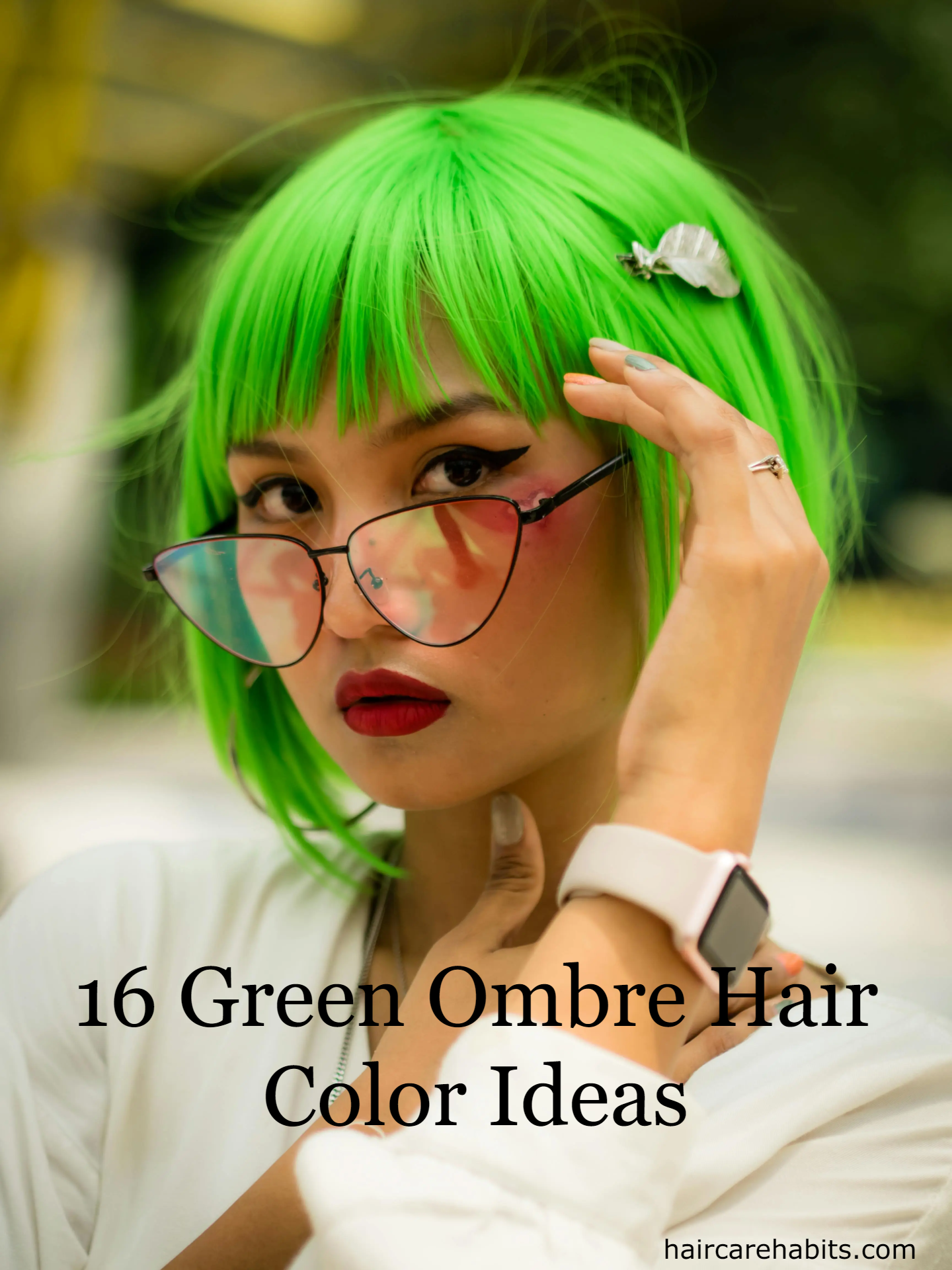 green ombre hair