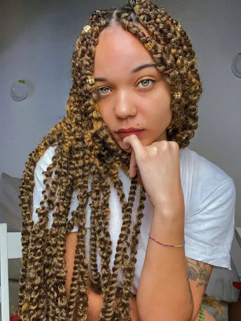 blonde ombre kinky twist