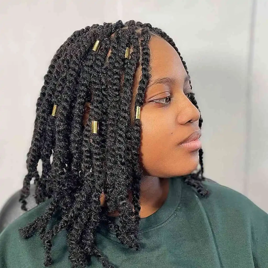 long bob kinky twists